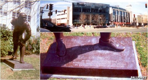 Northeastern Univ. / Cy Young statue (click to read plaque)