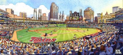 View of 2004 proposal against Minneapolis skyline