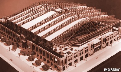 Model of 1997 proposal with roof closed