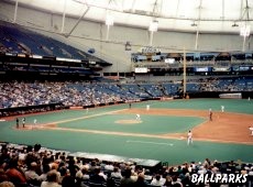 View from the 1st base stands