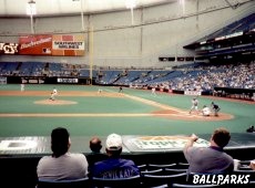 View from behind the visitors dugout