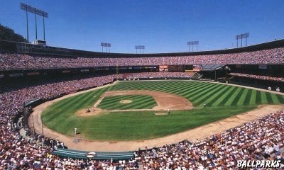 Inside Candlestick Park from 1st base side