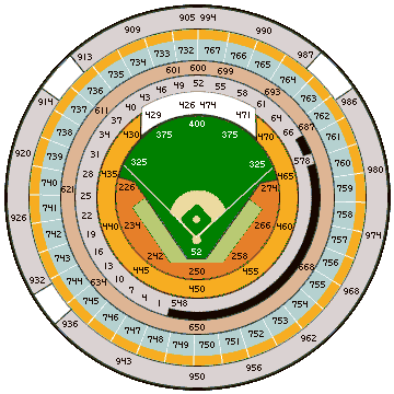 Astrodome seating diagram