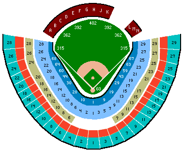 County Stadium seating diagram