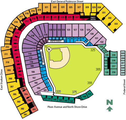 PNC Park seating diagram