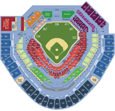 PETCO Park seating diagram