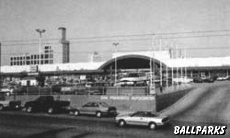 A shopping center now occupies the site